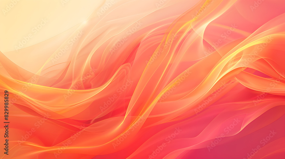 Poster orange abstract curve wave clean light gradient background. generative ai.