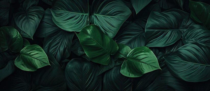 Nature inspired wallpaper with a tropical leaves texture providing a banner for websites and desktops Its 21 9 aspect ratio offers ample copy space for text advertising or any other desired content