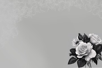 Naklejka premium Czarno-szara róża 