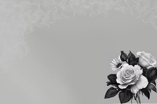 Fototapeta Czarno-szara róża 