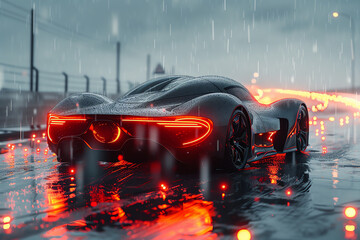 Naklejka premium Create an epic cinematic car commercial