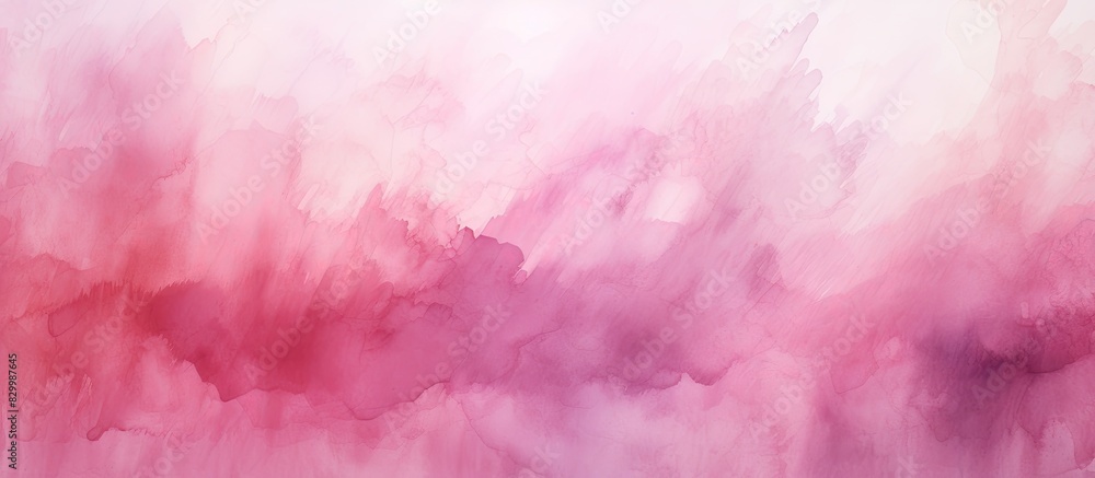 Poster A beautiful pink watercolor background created with watercolor paints on a textured paper with a rough surface that adds depth and character Perfect for a copy space image