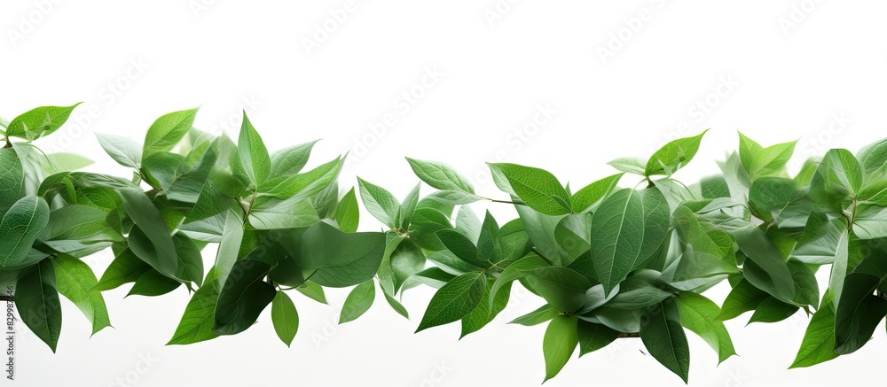 Poster leaves against a white background providing ample copy space for text or images