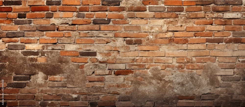 Poster a brick wall provides a textured and captivating background for your copy space image