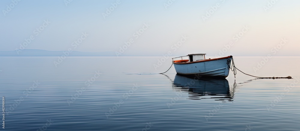 Poster mooring a copy space image for a place to anchor a boat securely