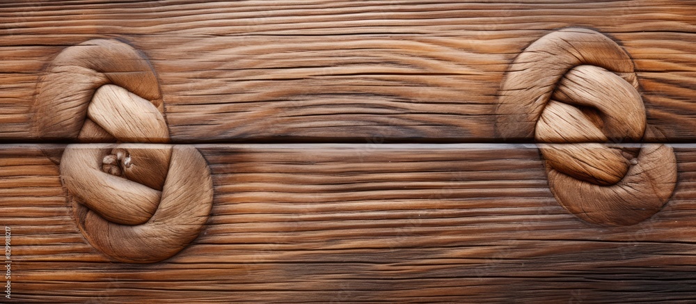 Aufkleber a close up of a wooden plank showcasing a beautiful wood knot perfect for creating a textured backgr