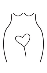 Woman hips.Lady's lower part.Feminine.Outline vector.