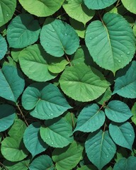 surface made of leaves, with its delicate veins and vibrant green color 