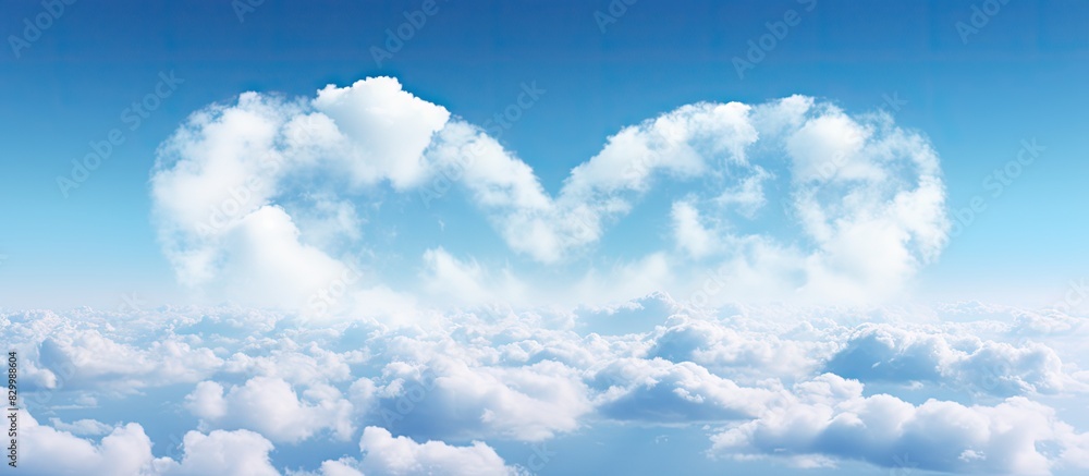 Aufkleber A heart shaped formation of clouds can be seen in the lower left part of the copy space image