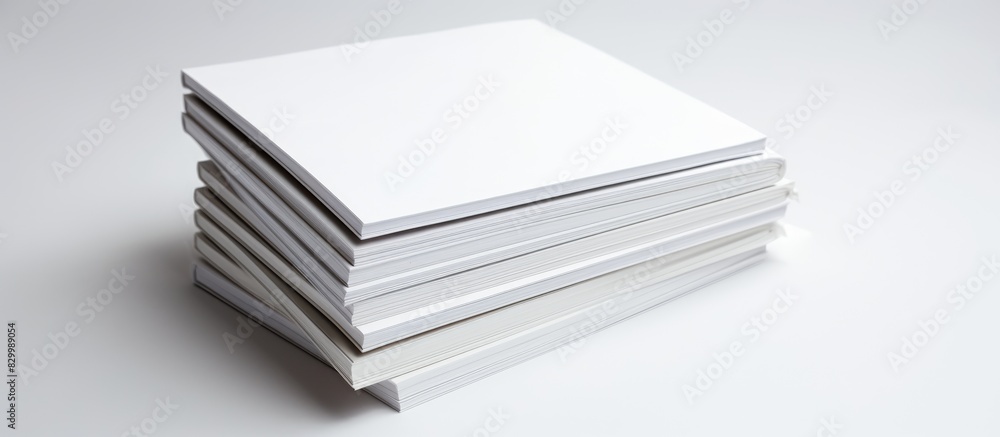 Aufkleber a copy space image of blank notebooks against a white backdrop