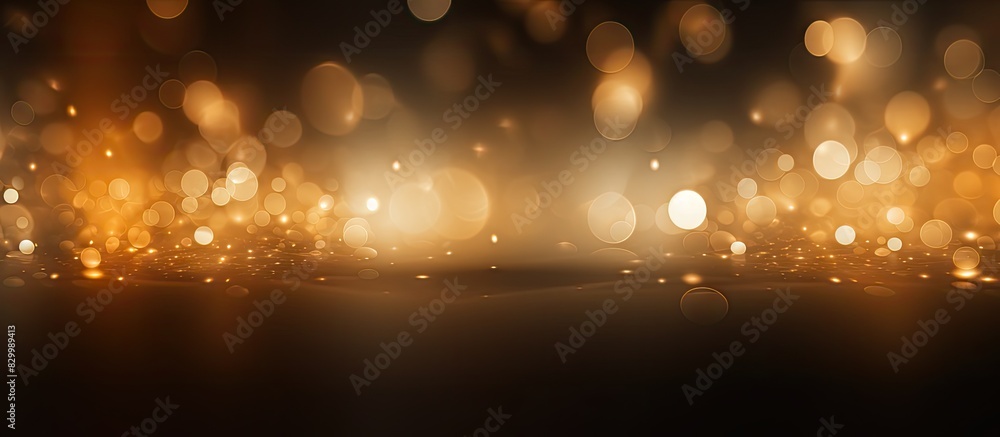 Aufkleber A copy space image featuring yellow lights creating a blurred effect on a brown background is available for adding text