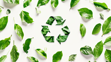 Symbol of waste recycling. Environmental protection concept