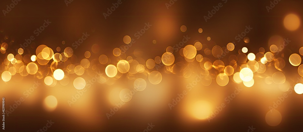 Poster a copy space image featuring yellow lights creating a blurred effect on a brown background is availa