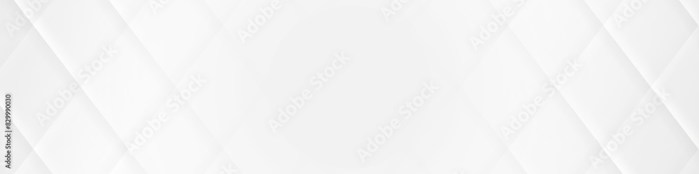 Poster Gray and white diagonal line architecture geometry tech abstract subtle background illustration. Grey white abstract background paper shine and layer element for presentation design.