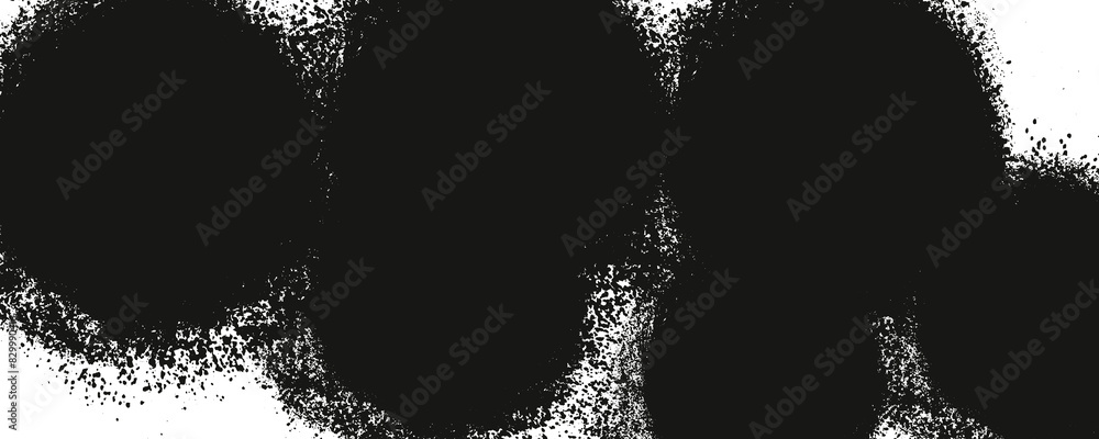 Poster black paint. abstract splatter grunge with halftone effect. brush ink stroke. background for text. i