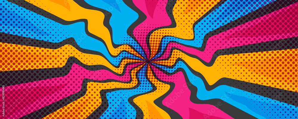 Poster fight backgrounds comics style design. illustration. colorful backdrop illustrations. dynamic backgr
