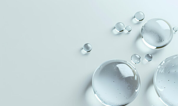 water drops on blue