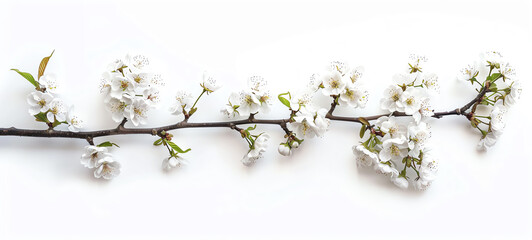 Cherry Blossom, branch, isolated on white background