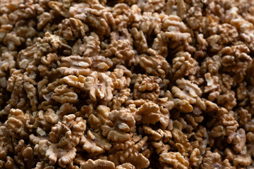 Fresh walnuts sold in the market