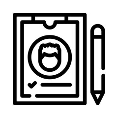 checklist line icon
