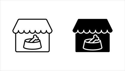 pet shop icon set or logo isolated sign symbol vector illustration on white background