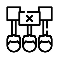 protest line icon