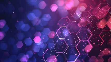 Digital hexagon abstract background. Generative AI.