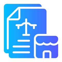 legal document gradient icon