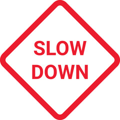 Slow down road symbol vector
