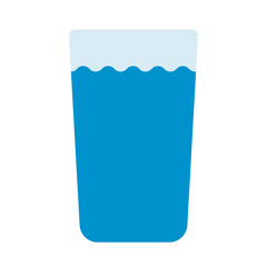 glass of water flat vector illustration logo icon clipart