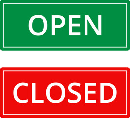 Open and closed sign vector