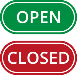Open and closed sign vector