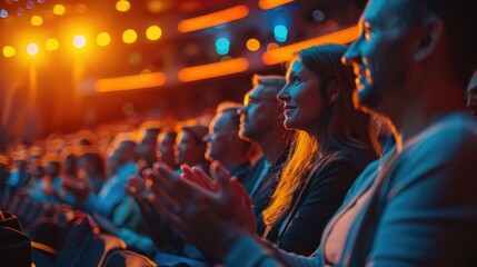 Target growth, finance team and diversity of business group clapping for support and happiness. Company success. Generative AI