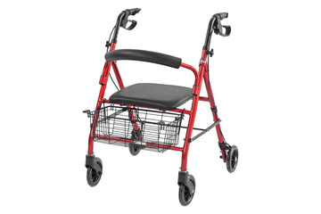 Rollator to support the walking of elderly and recovering people, isolated on a white background.
