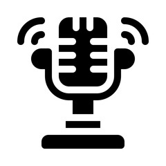 microphone glyph icon