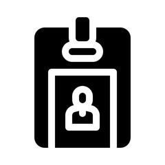 Fototapeta premium id card glyph icon