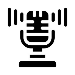 microphone glyph icon