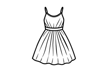 sundress dress vector silhouette illustration
