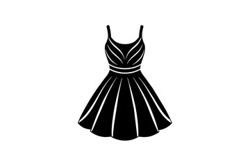 sundress dress vector silhouette illustration