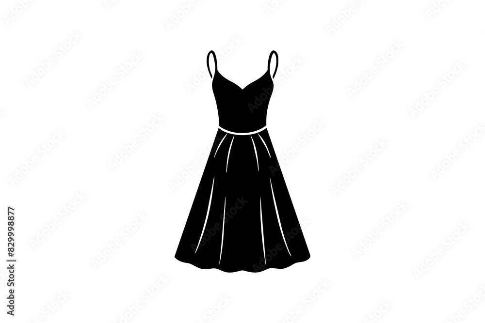 Canvas Prints sundress dress vector silhouette illustration