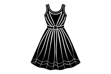 sundress dress vector silhouette illustration