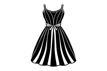 sundress dress vector silhouette illustration