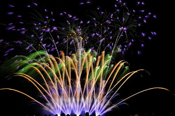 夜空に咲く大輪の花火（大曲花火大会） Firework bloom at the night sky