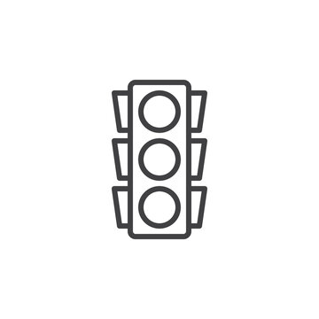 recommend clip art: Traffic Light line icon