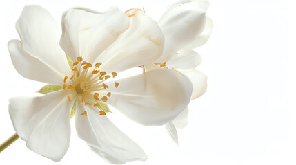 Jasmine, single bloom, isolated on white background