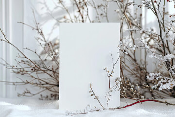 blank card, hyper realistic photo