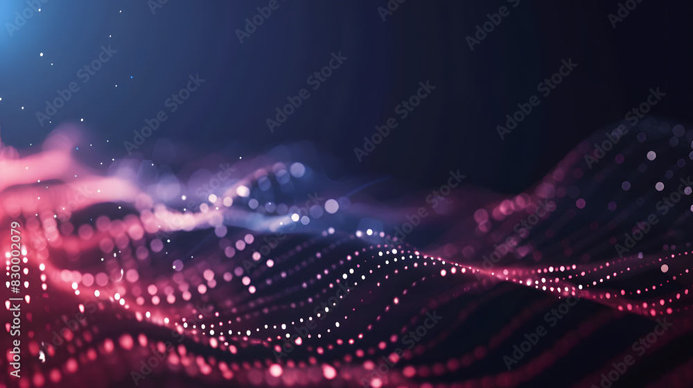 Poster technology abstract lines and dots connection background. connection digital data. generative ai.