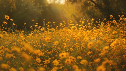 A meadow of golden blooms