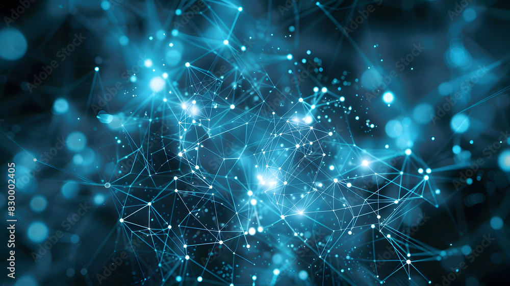Poster technology network background. generative ai.