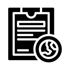 clipboard glyph icon